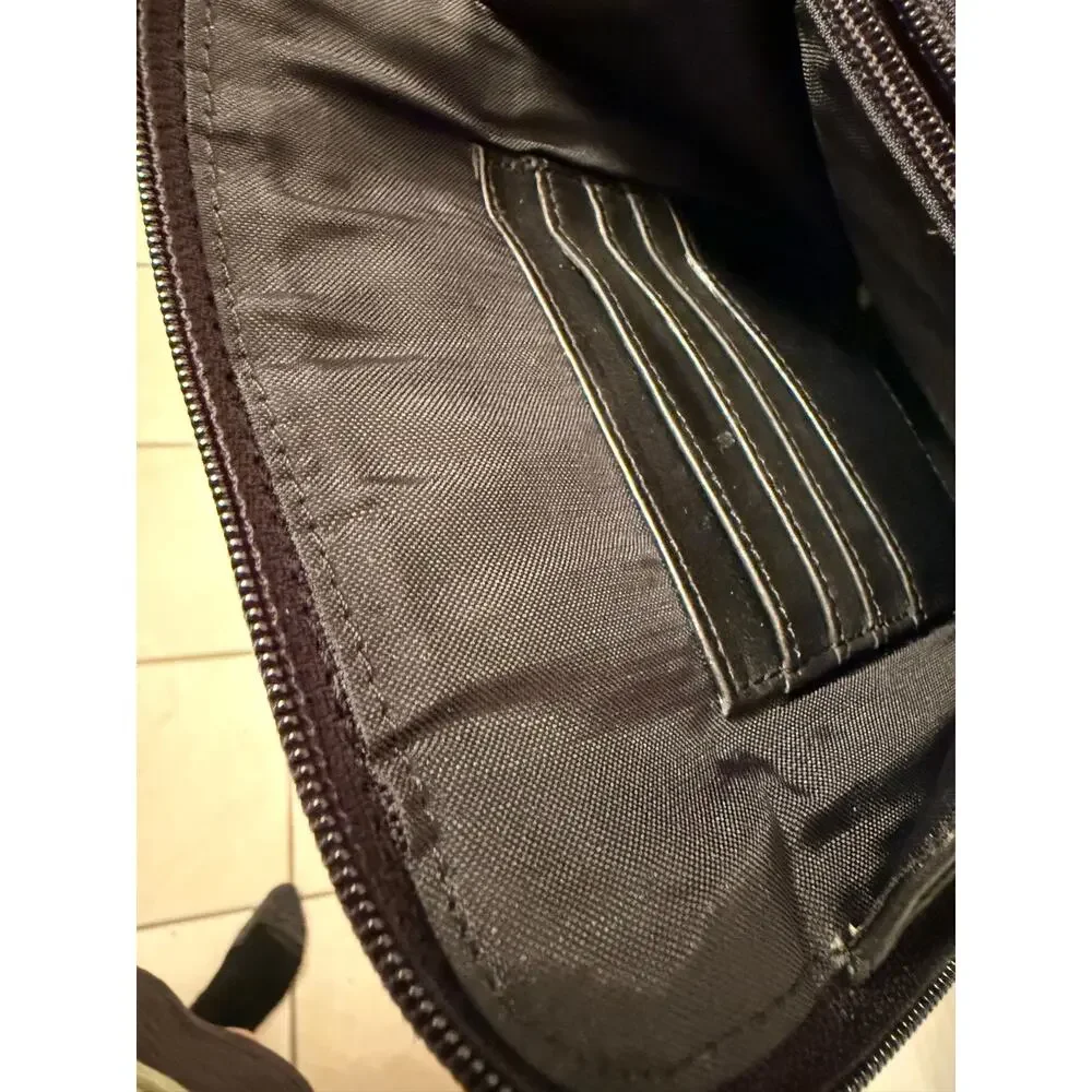 Vintage J. JILL Nubuck Leather black super soft Crossbody Organizer Purse.